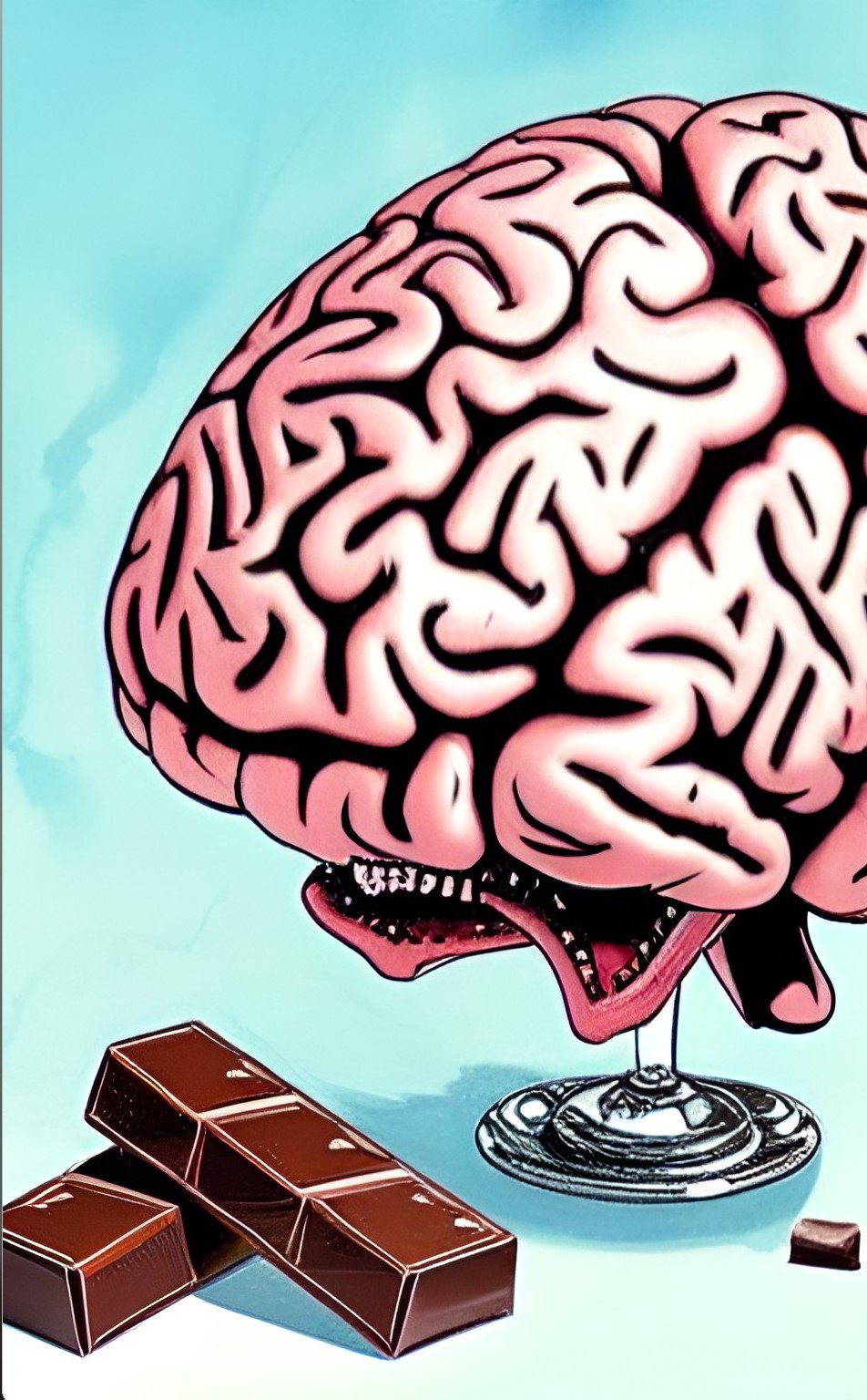 Cerebro comiendo chocolate