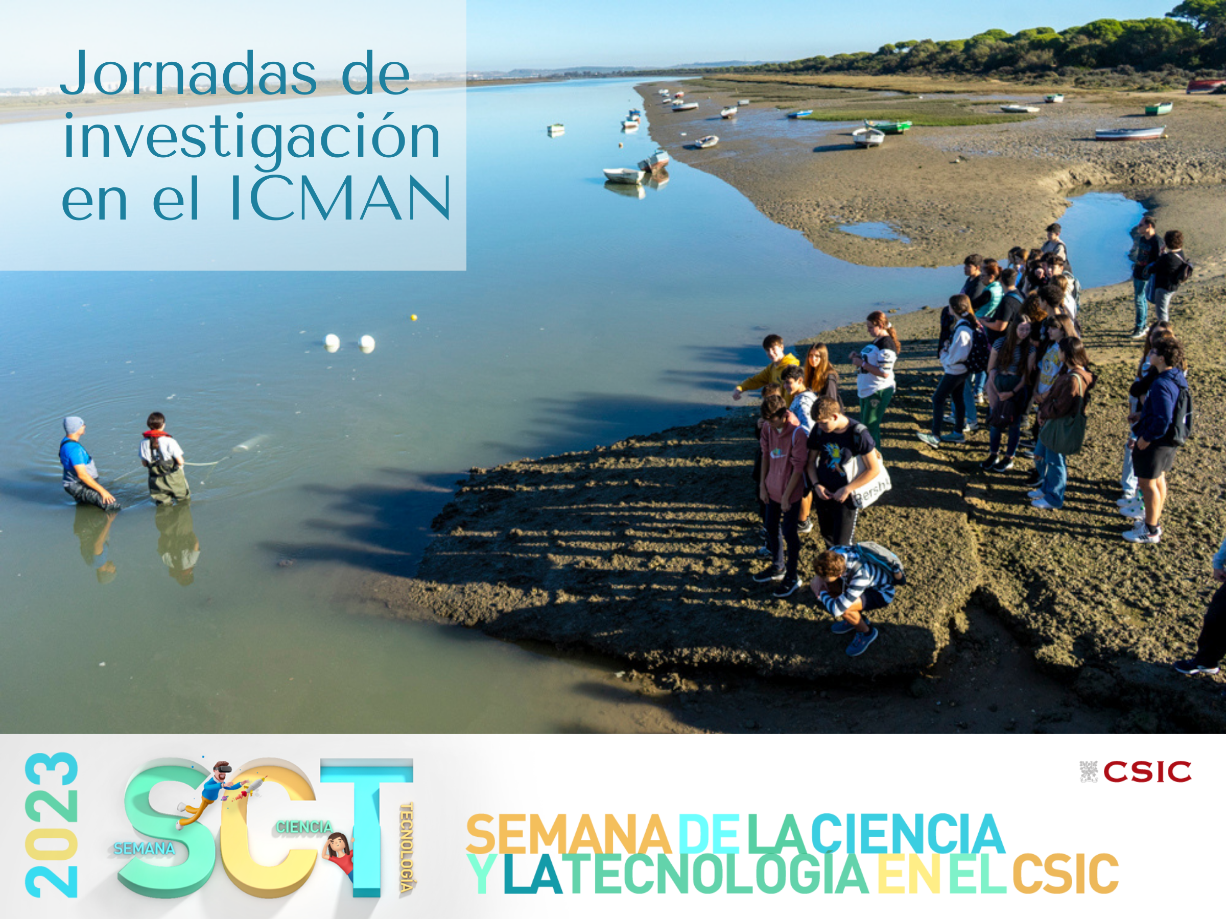 Jornadas de investigación en el ICMAN, imagen de muestreo en el Río San Pedro